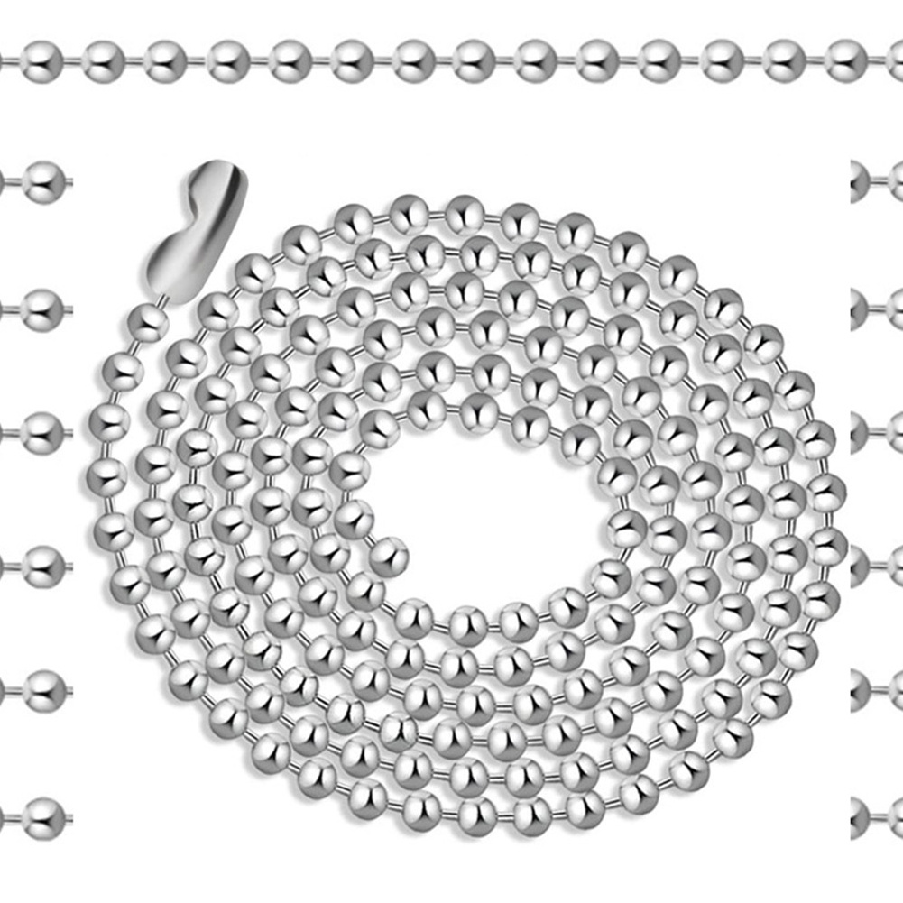 Wholesale Stainless Steel Ball, Chain Curtain Metal Key Chain For Jewelry Necklace Silver Bead Chain/