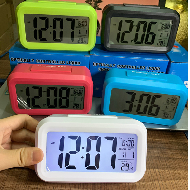 Led Digital Alarm Clock Electronic Digital Alarm Screen Desktop Table Clocks For Home Office Backlight Snooze Calendar Clock