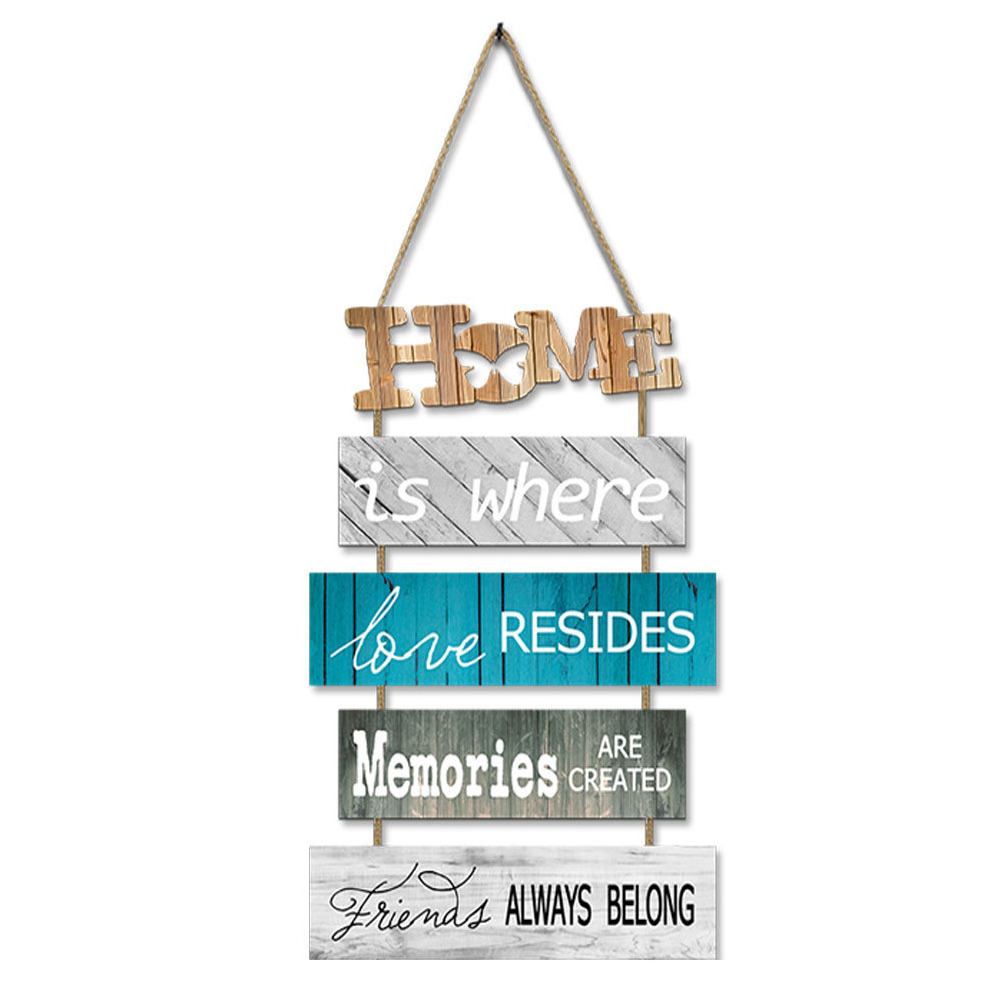 Wall Hanging Plaque 6pcs, Farmhouse Rustic Home Decoration Wall Decor Wood Sign For Living Room Bedroom/