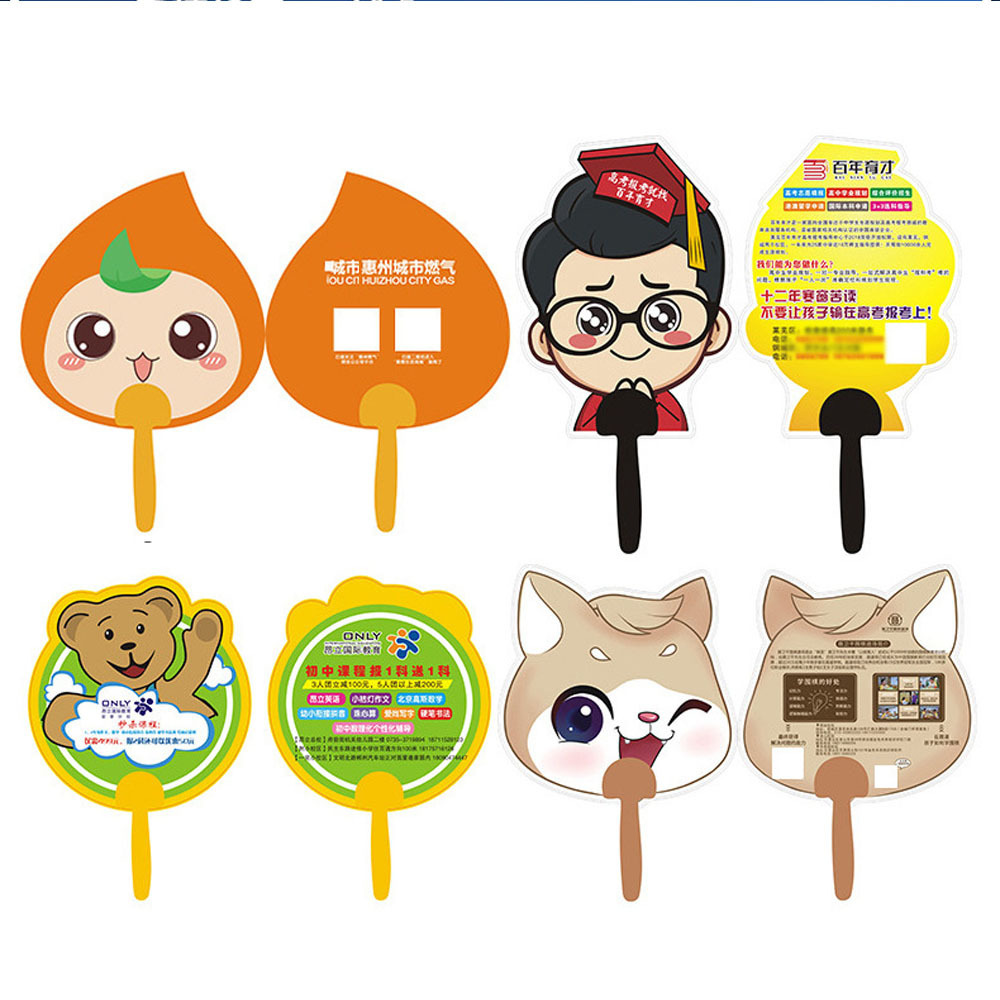 Advertising Gifts Round Plastic, Print Fan Custom Paper Wedding Fan Portable Customised Kpop Bamboo Folding Hand Fan/