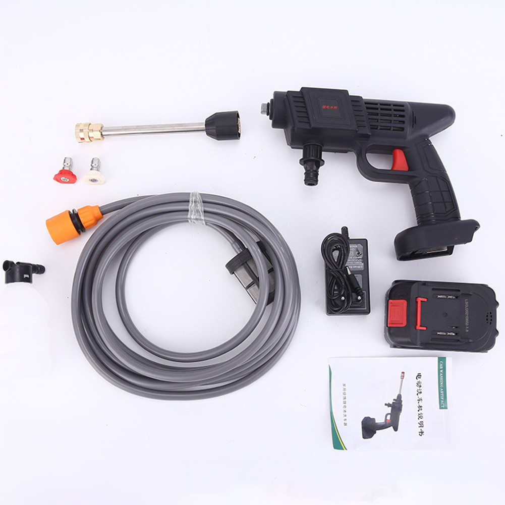 Portable Lithium Battery Snow, Foam Gun For Car Wash 12v 24v High Pressure Gun Wireless Electric Cleaning Machine Car Washer/