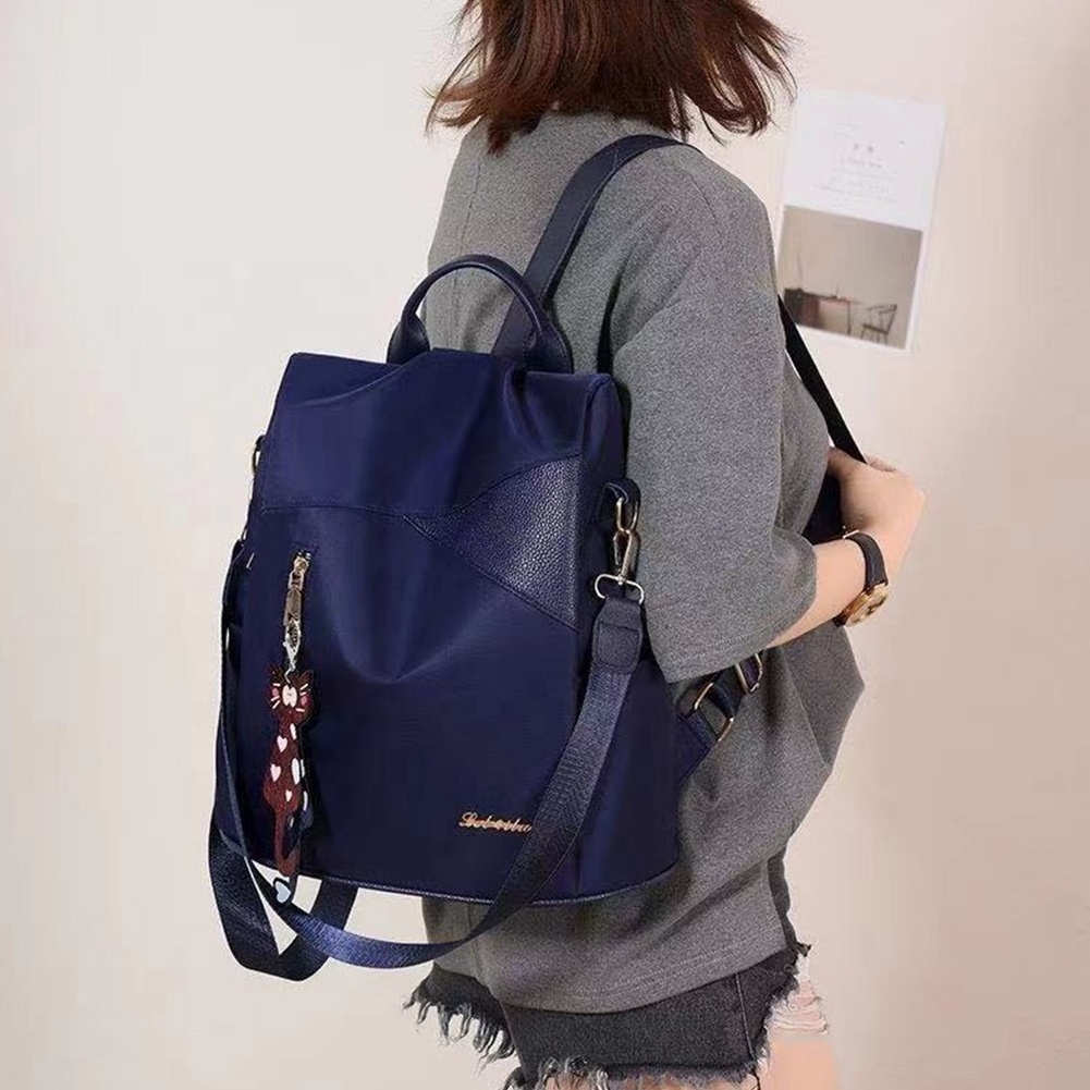 Simple Style Ladies Backpack, Anti-theft Oxford Tarpaulin Stitching Sequins Juvenile College Bag Purse Bagpack Mochila/