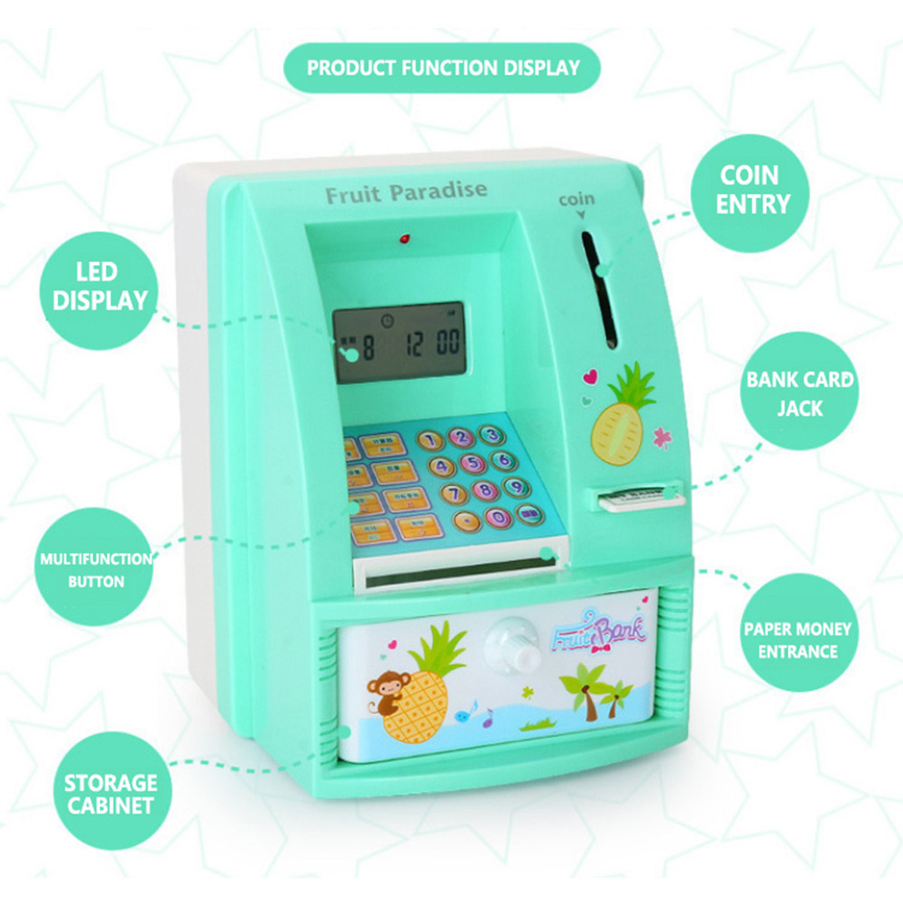 Mini Atm Machine Bank, Coin Saving Box Atm Piggy Bank/