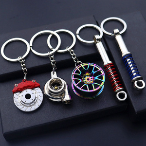 Car Lovers Accessories Keychain, Turbo Spanner Wheel Rim Parts Key Chain Car Speed Gearbox Gear Head Keychain/