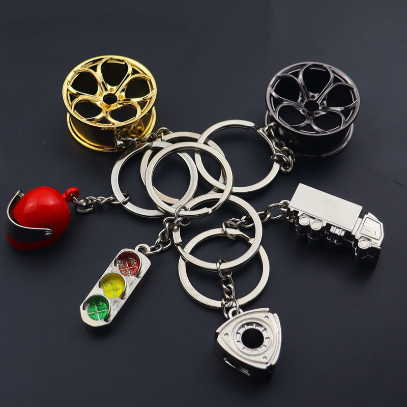 Car Lovers Accessories Keychain, Turbo Spanner Wheel Rim Parts Key Chain Car Speed Gearbox Gear Head Keychain/