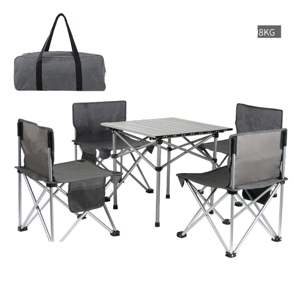 Foldable Camping Aluminium Picnic, Table Outdoor Garden Folding Chair And Table Set/