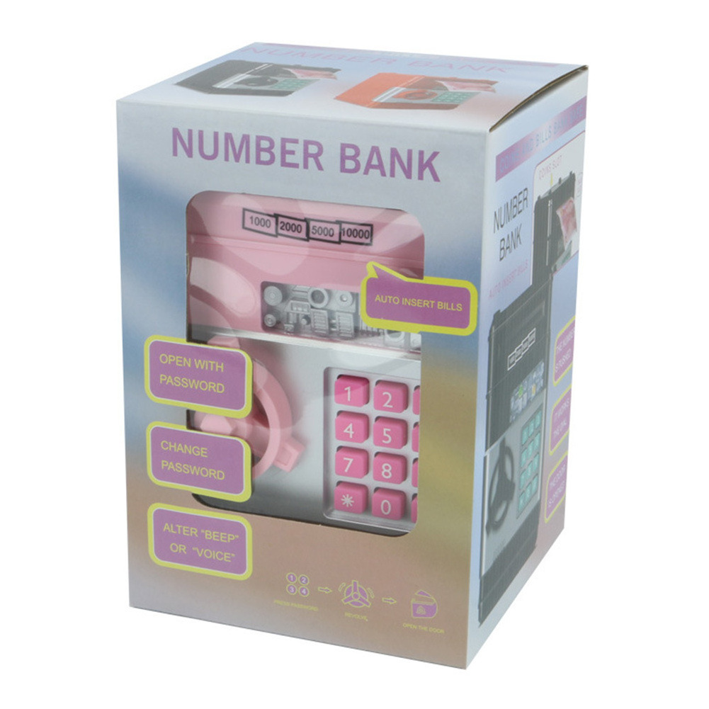 2023 Hot Electronic Piggy, Bank Safe Money Box Children Digital Coins Cash Saving Safe Atm Piggy Bank/