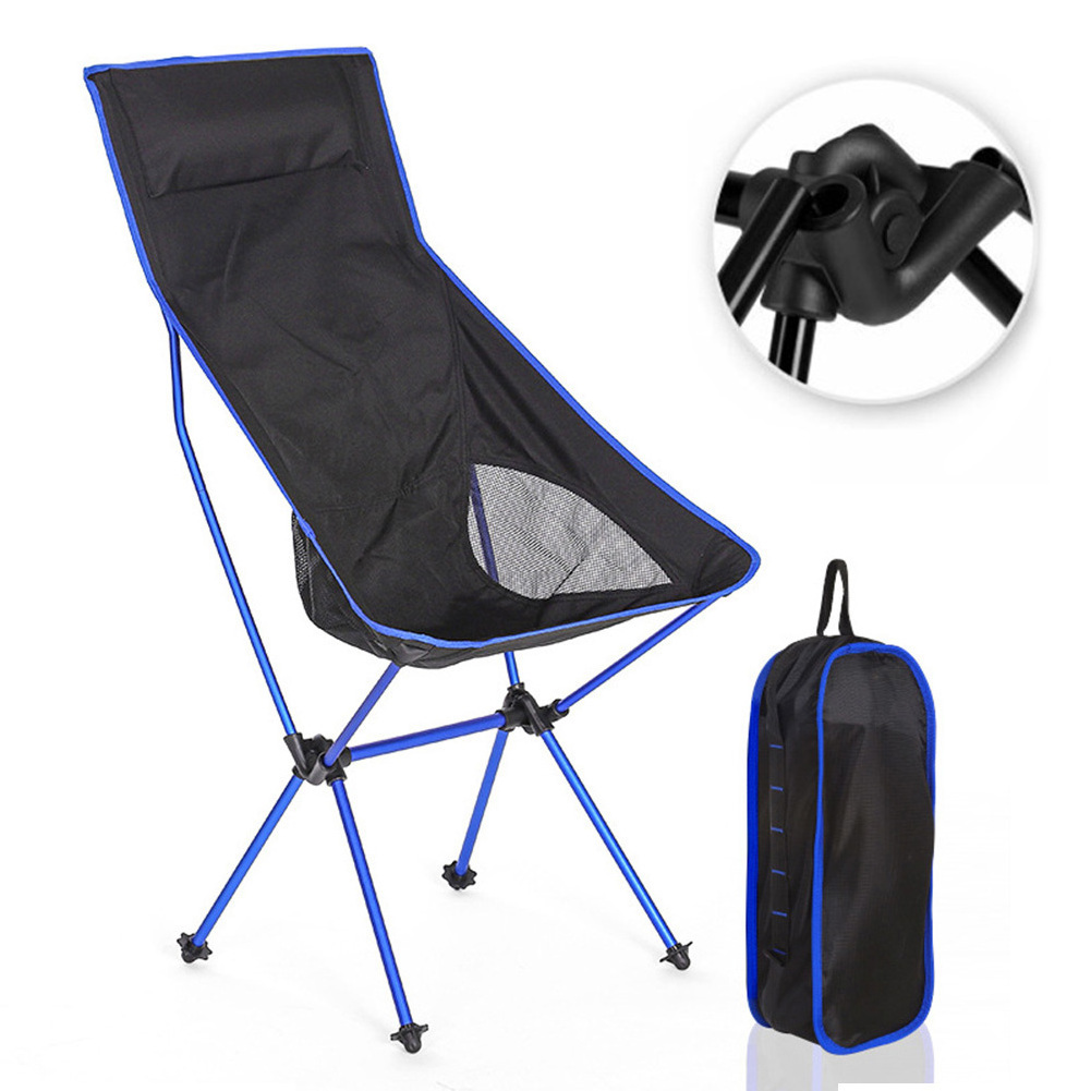 High Back Compact Lightweight, 7075 Aluminum Adult Outdoor Folding Fishing Camping Moon Chair Recliner/