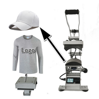 Manual Hat Heat Transfer, Machine Thermal Sublimation Machine Combo 2 In 1 Cap Heat Press Machine/