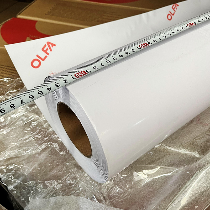 140g Printable PVC Self Adhesive Vinyl Sticker Roll in Guangzhou PVC + Glue + RELEASE Paper Glossy / Matte 100 Micron Carton Box