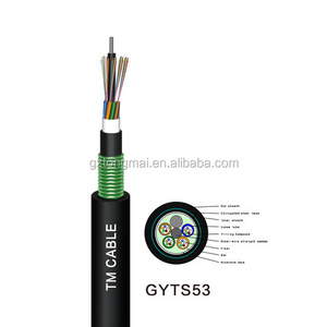 Anti Rodent Double PE 2-144 Core G652D Direct Buried Duct Fiber Optic Cable GYTS53