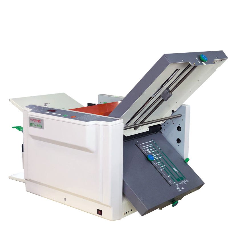 TONGRO 305 paper folding machine  digital paper cross folder paper leaflet folding machine with Adjustable  folding machine