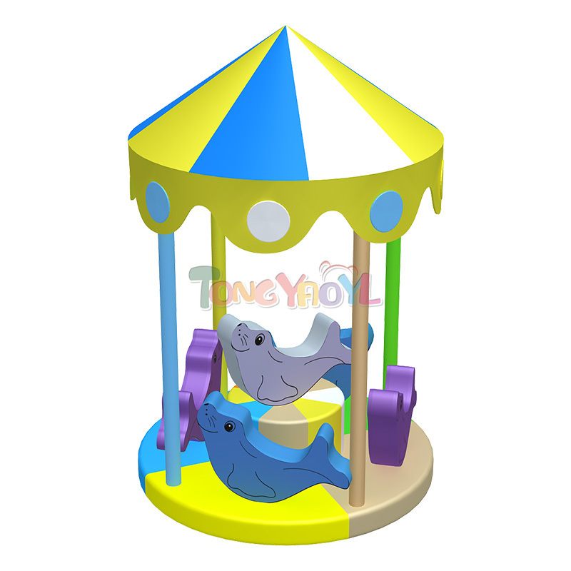 Direct Sales Electric Soft Play Sit And Spin Customizable Electric Carousel For Indoor Playground