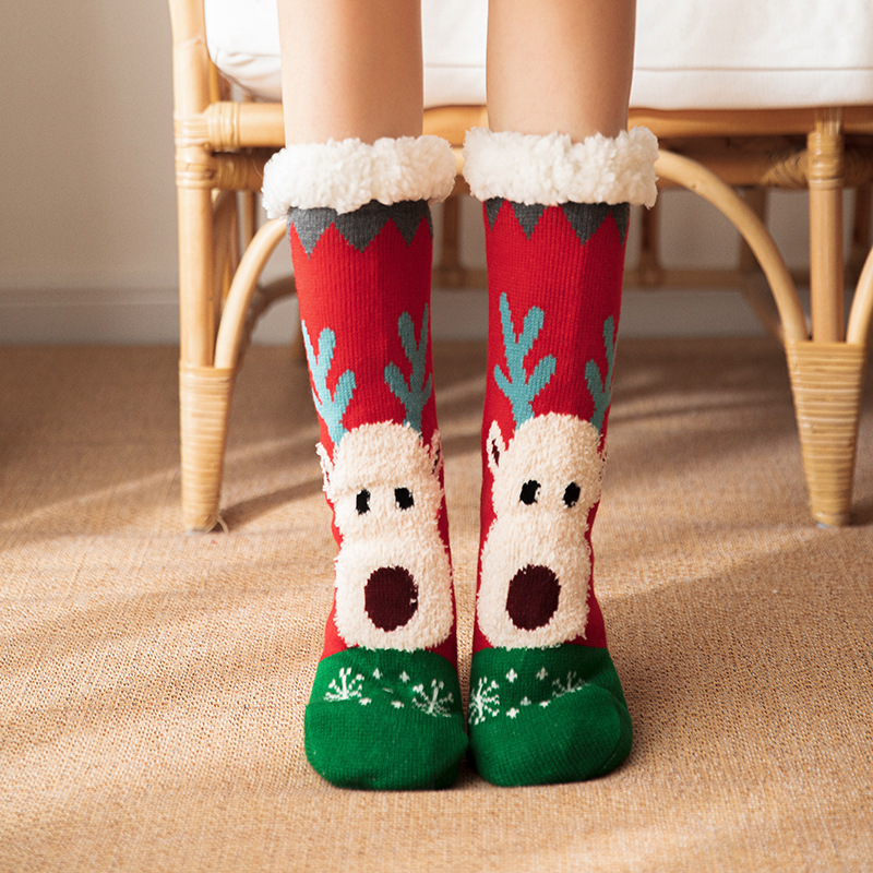 S83 Christmas socks Floor socks Snow socks