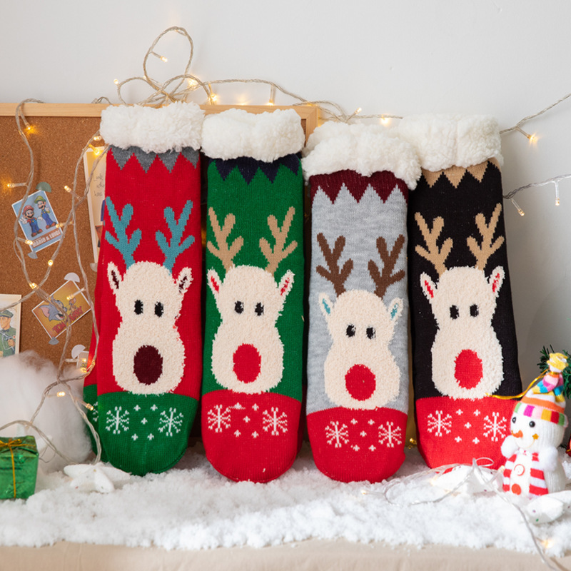 S83 Christmas socks Floor socks Snow socks