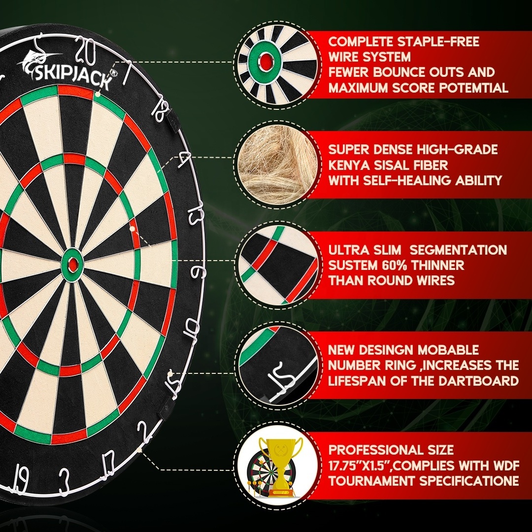 Wholesale sales Dartscheibe custom professional dartboard set sisal dart board for sports enthusiasts