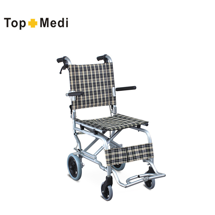 Travel transit airplane portable lightweight used manual folding wheelchair for sale