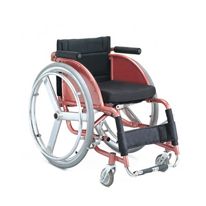 Medical equipment lightweight pink leisure sport wheelchair