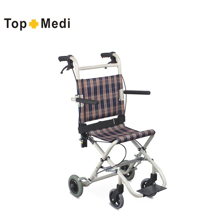 Travel transit airplane portable lightweight used manual folding wheelchair for sale