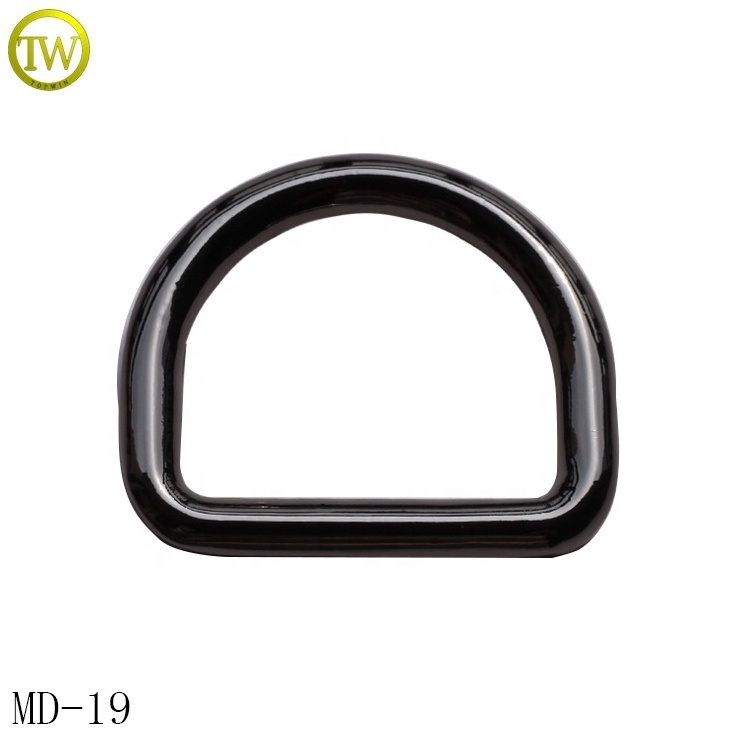 Topwin factory made logo blanks d shape hardware gold plated d ring handbags adjustable buckles for dog collar