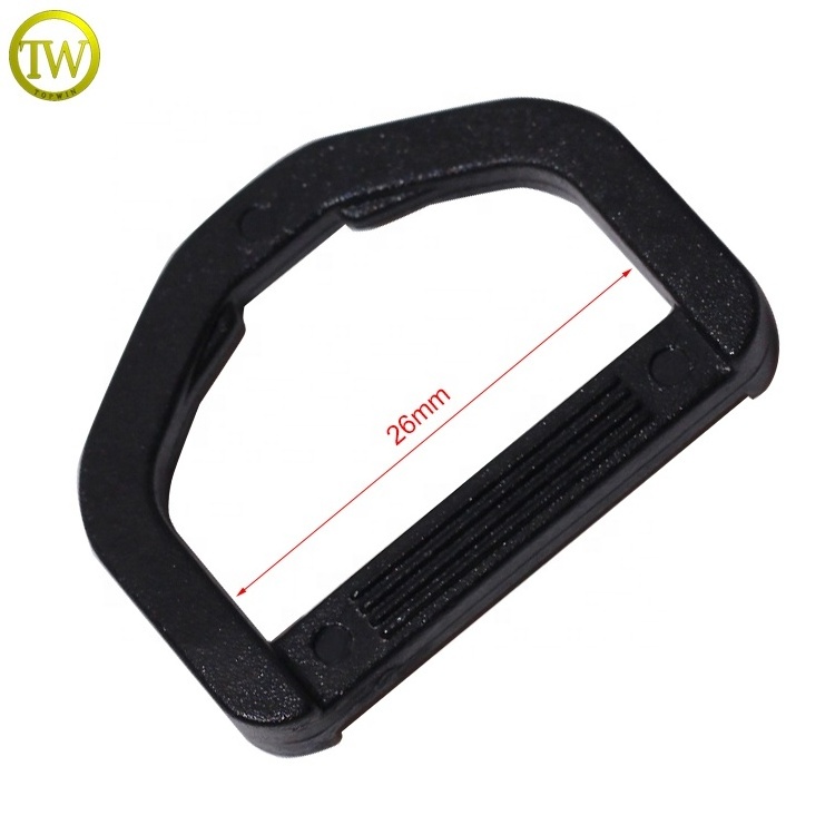 High quality diy leather craft metal d buckle matte black backpack hardware d rings adjuster for dog collar