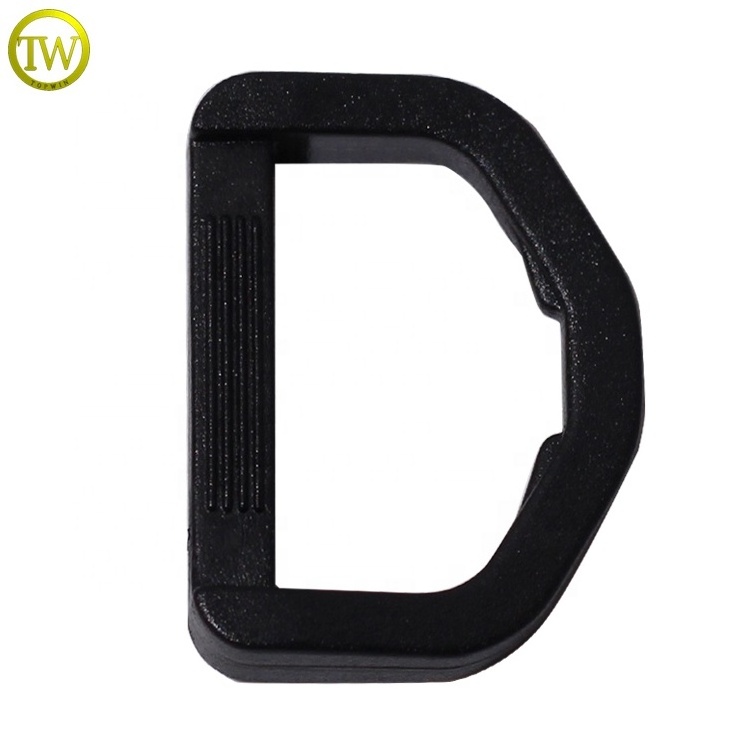 High quality diy leather craft metal d buckle matte black backpack hardware d rings adjuster for dog collar