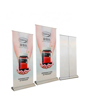 good quality plastic big base roll up stand 85*200