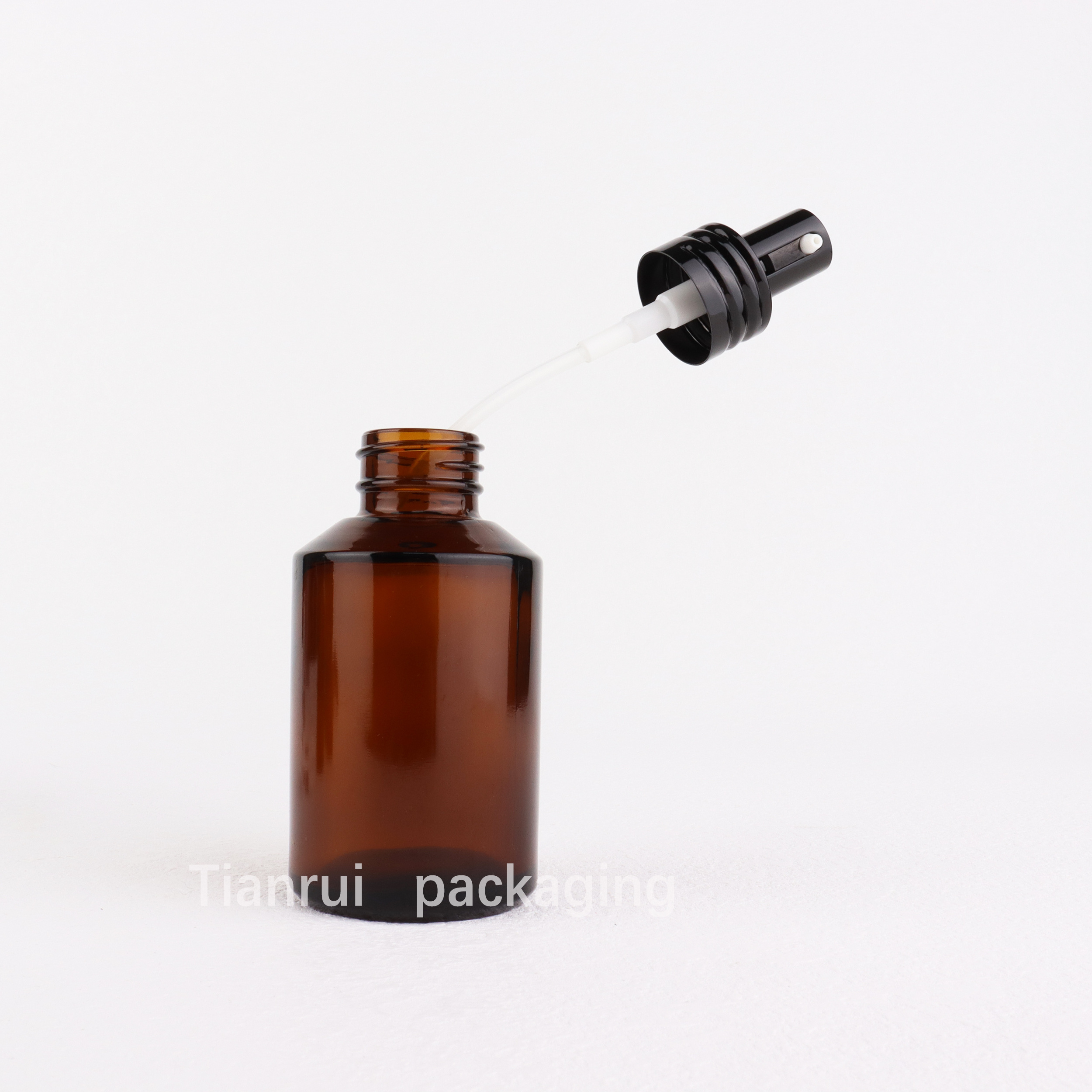 Ecofriendly Empty Cosmetic Container Set 15g 30g 100ml Wide Mouth Jar and Dropper Bottle Unique Amber Glass Skincare Packaging