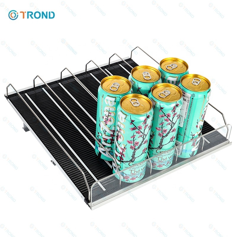 Beverage Supermarket Roller Gondola Shelf Pusher Gravity Feed Roller Shelves