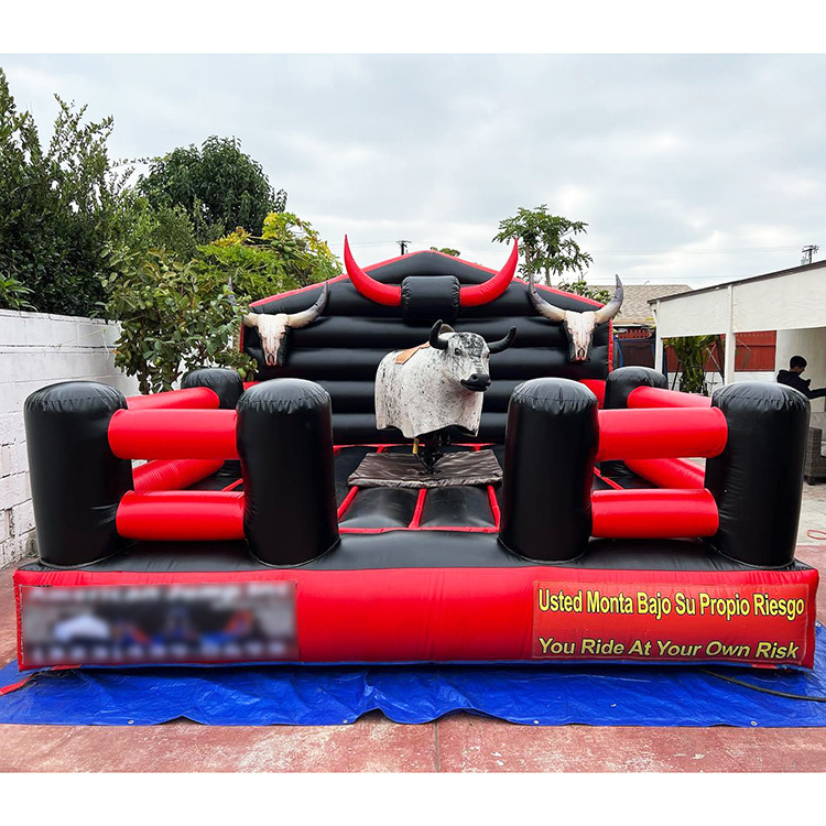 Hot sale bull rodeo simulator inflatable bouncer riding mechanical bucking bull