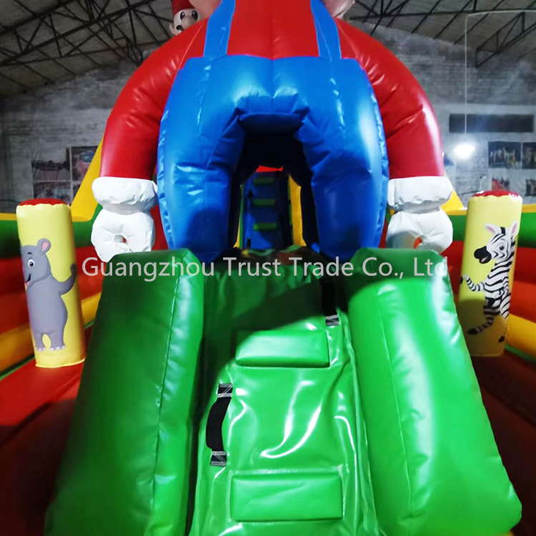 Giant inflatable house playground kids castle bounce inflatable with water slide