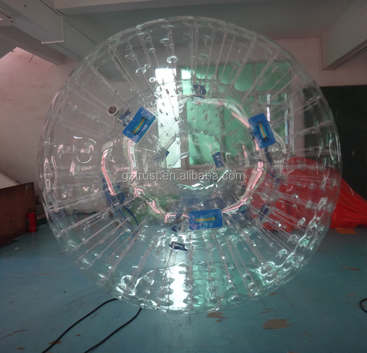 Transparent outdoor funny games inflatable bubble human master zorb ball for kids