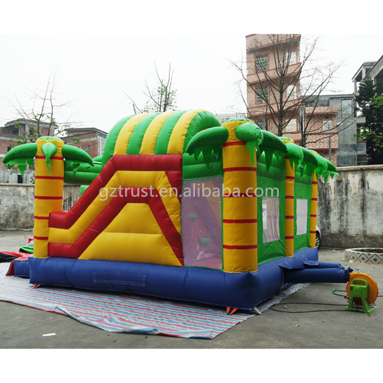 New design bouncy with slide kids outdoor inflatable bouncing castle rock climb