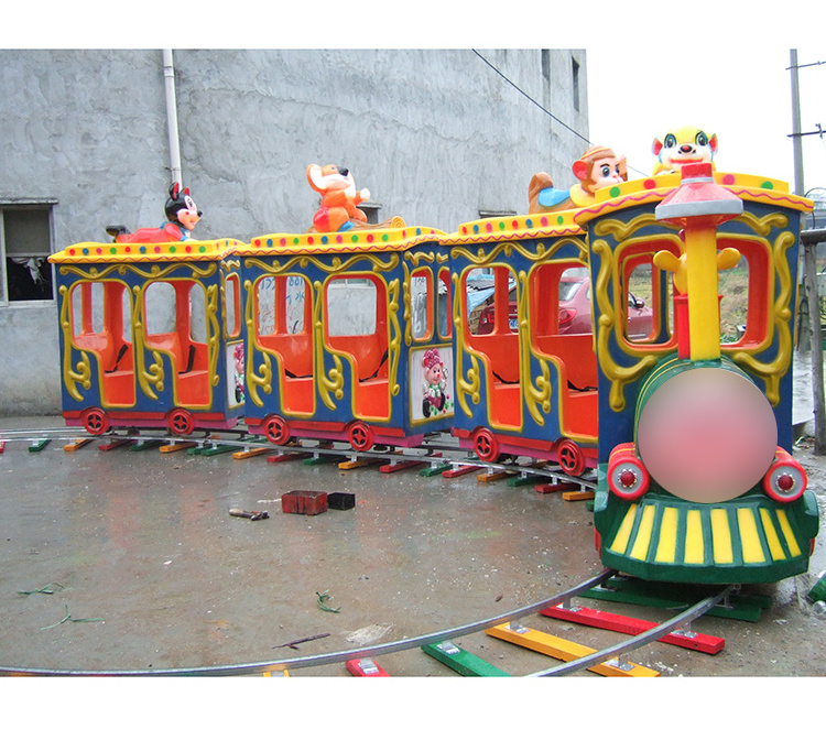 Kiddie amusement kids ride on battery train set track train