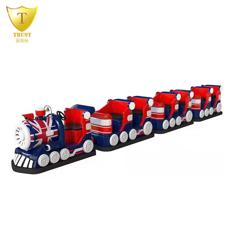 Luxury trackless battery powered carnival train rides mini train ride trackless for sale