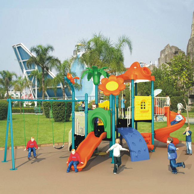 Amusement park toy used slides playground equipment outdoor