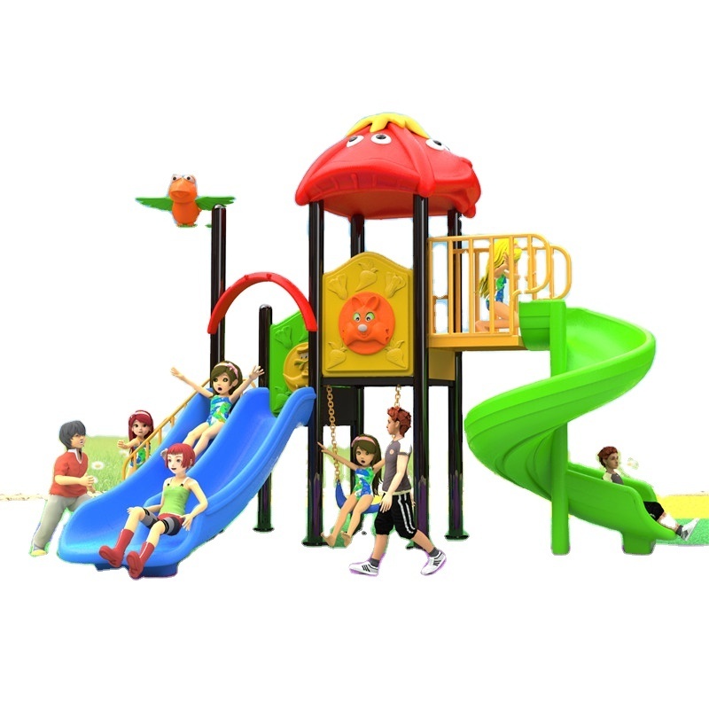 Animals decoration commercial sliding swing sets outdoor playground equipment