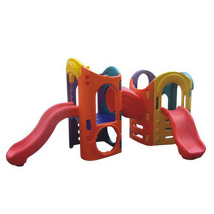 Children mini playground equipment indoor plastic playhouse swing with slide for kids plastic