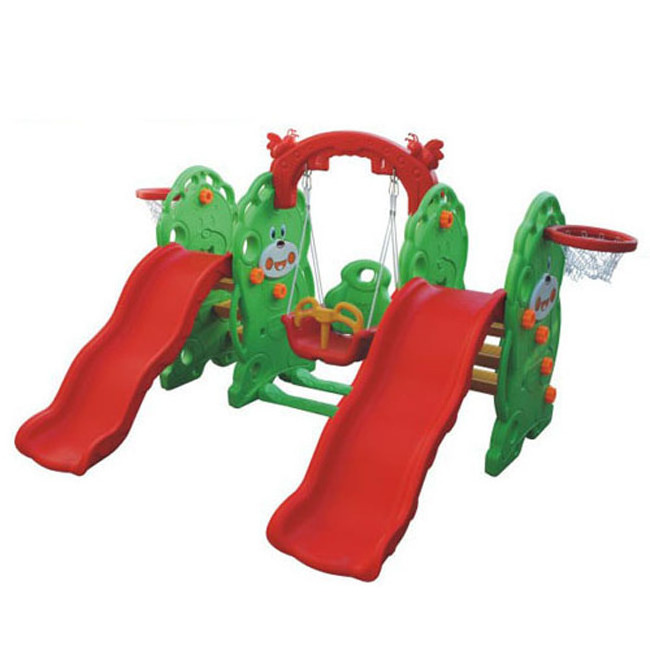 Small indoor slide children's swing and kids slide plastic play set