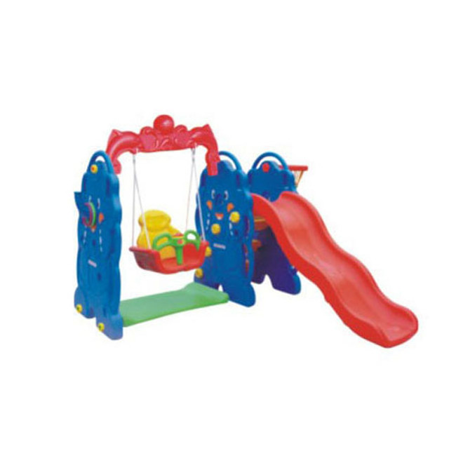 Wholesale kindergarten soft play equipment kids plastic playground indoor slide and swing set