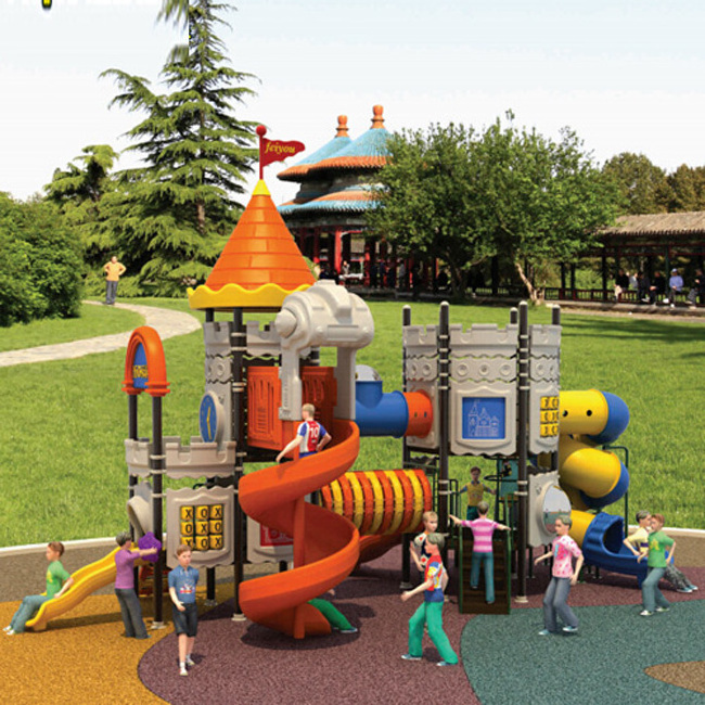 Kindergarten plastic swing set used playground slide for sale