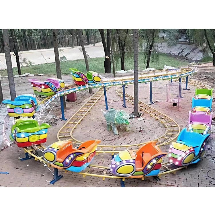 Amusement park kids mini roller coaster backyard space shuttle rides for sale