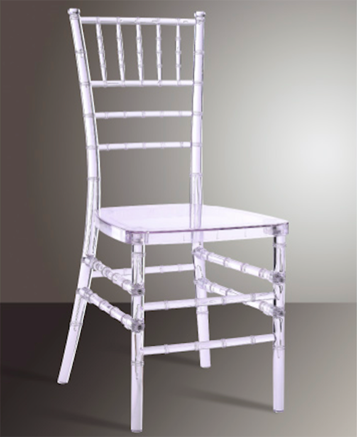 Factory wholesale event party clear plastic chiavari chair resin chiavari chair