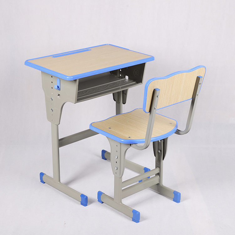 New primary school furniture chair desk high quality double student desk with chairs