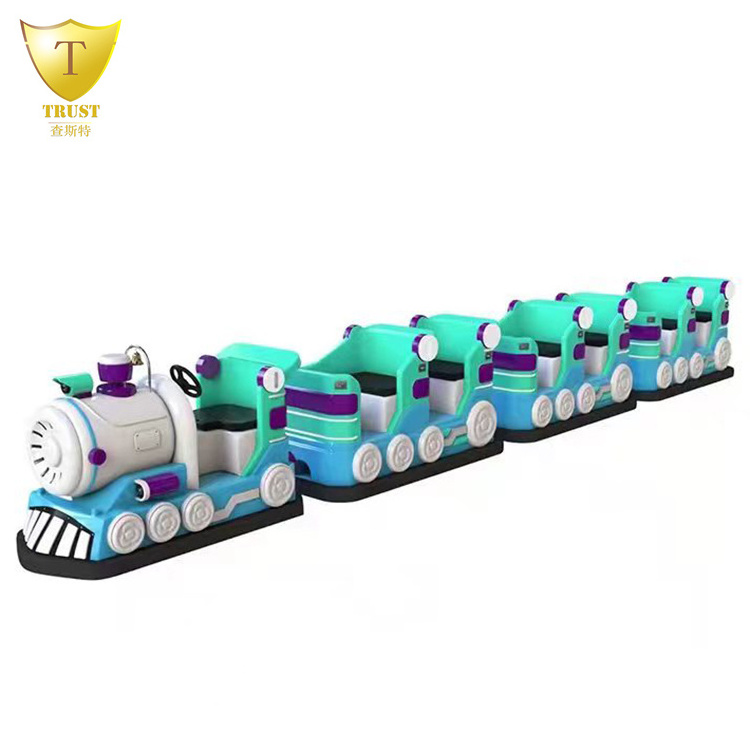 Luxury trackless battery powered carnival train rides mini train ride trackless for sale