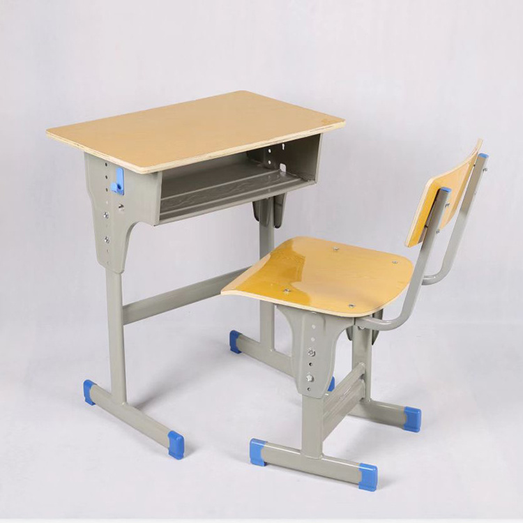 New primary school furniture chair desk high quality double student desk with chairs