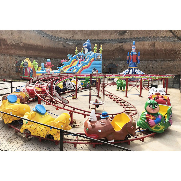 Amusement park kids mini roller coaster backyard space shuttle rides for sale