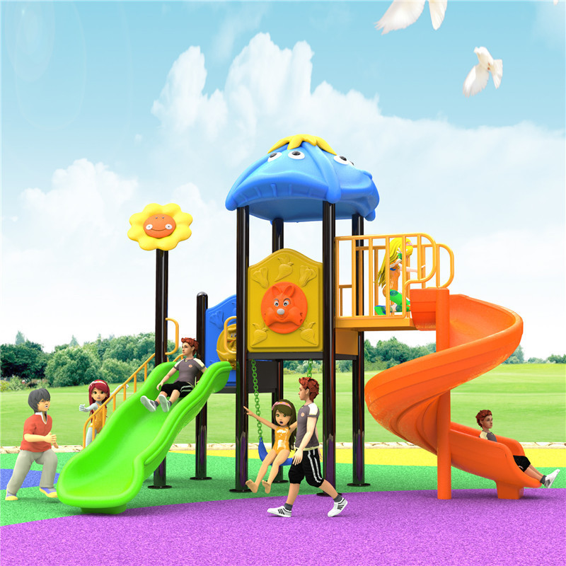 Animals decoration commercial sliding swing sets outdoor playground equipment