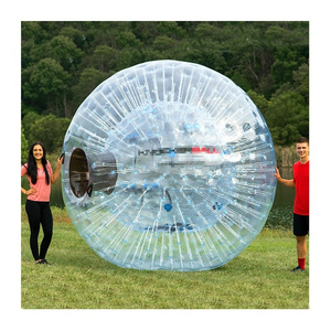 Transparent outdoor funny games inflatable bubble human master zorb ball for kids