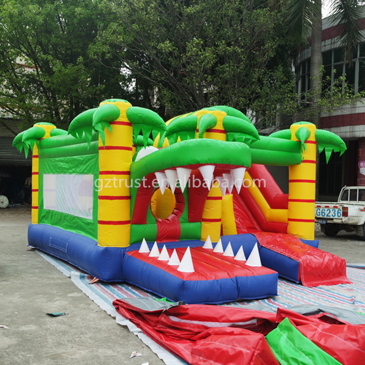 New design bouncy with slide kids outdoor inflatable bouncing castle rock climb